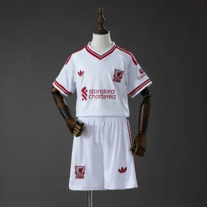 Conjunto Infantil Liverpool alternativo branco 2026/27