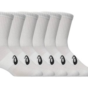 Asics Multi-Sport Crew Socks - 6 Pack White