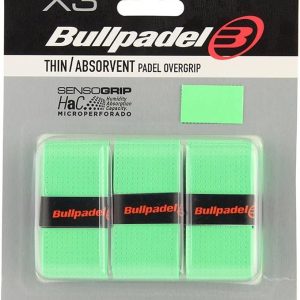 OVERGRIP BULLPADEL THIN/ABSORVENT VERDE PACK 3 UNIDADES