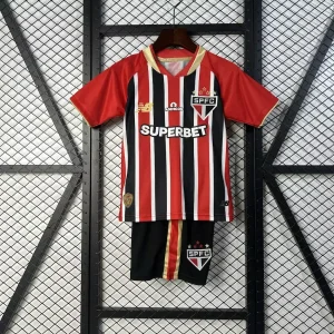 Conjunto Infantil São Paulo alternativa vermelha/preta 2025/16