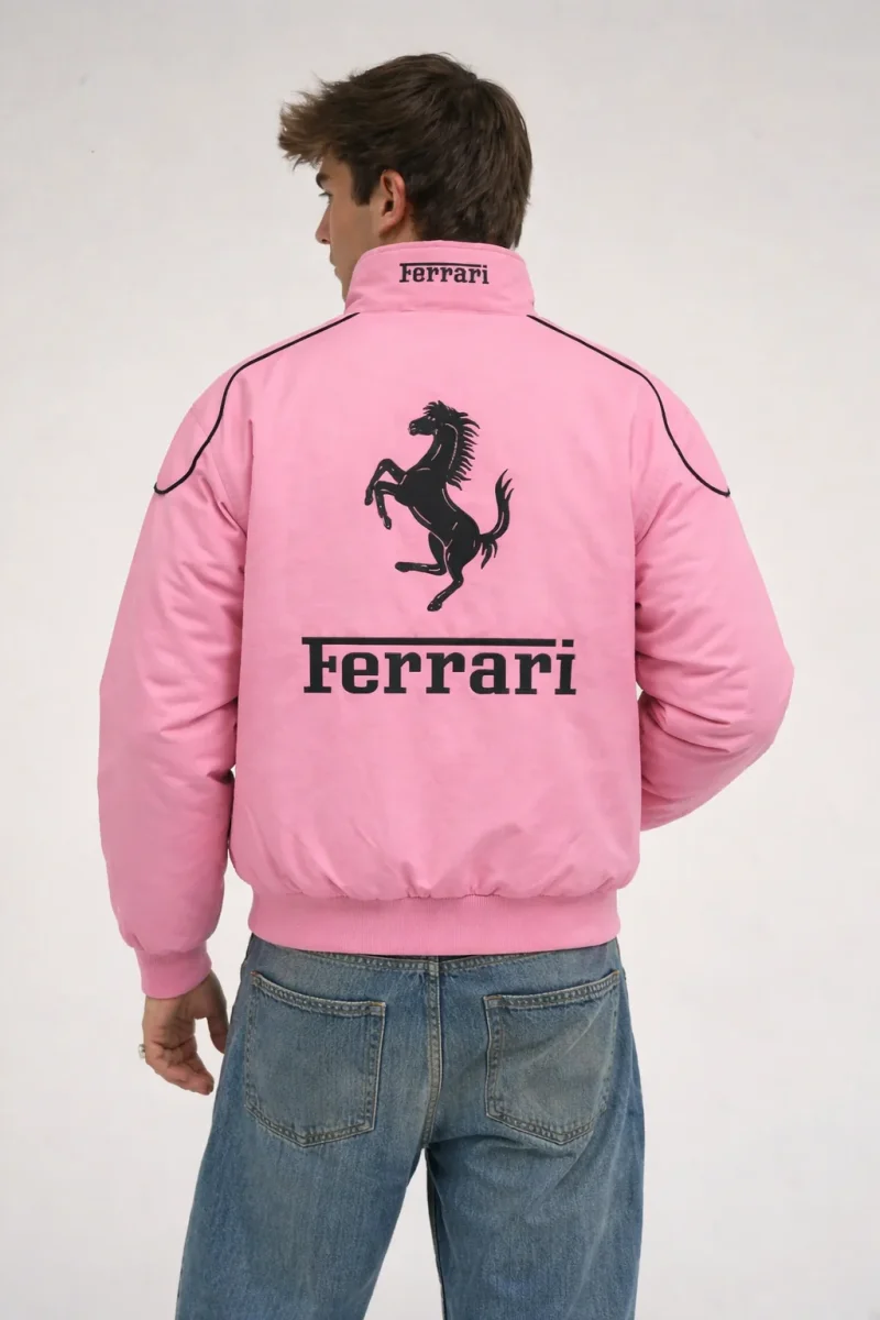 Ferrari F1 Vintage Pink Racing Jacket - Image 6