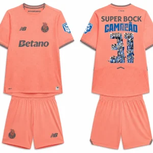 Conjunto infantil CAMPEÕES 31 segundo equipamento rosa 2025/26 - LANÇAMENTO ALTERNATIVA