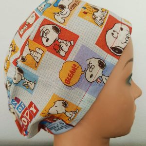 Touca cirúrgica cartoons elástico. Snoopy.