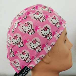 Touca cirúrgica cartoons fita. Hello Kitty.