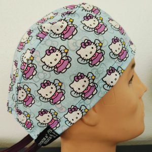 Touca cirúrgica cartoons fita. Hello Kitty.