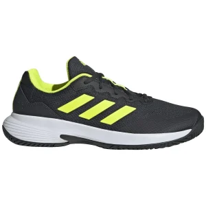 Sapatilha de Ténis Masculina Adidas GameCourt 2 All Court - Preto/Verde Fluorescente