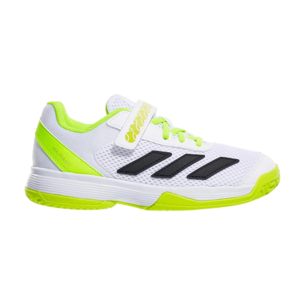 Sapatilhas de Ténis Junior Adidas Courtflash K Comfort Closure All Court - Branco/Verde