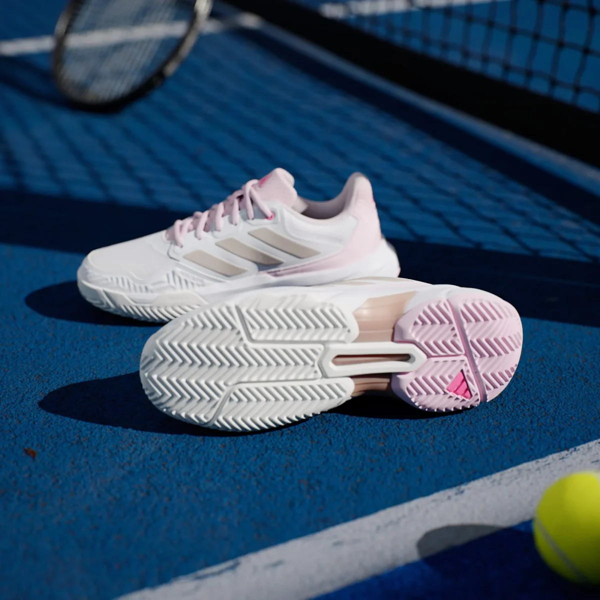 SAPATILHAS PADEL SENHORA ADIDAS COURTJAM CONTROL 3 Branco e Rosa - Image 4