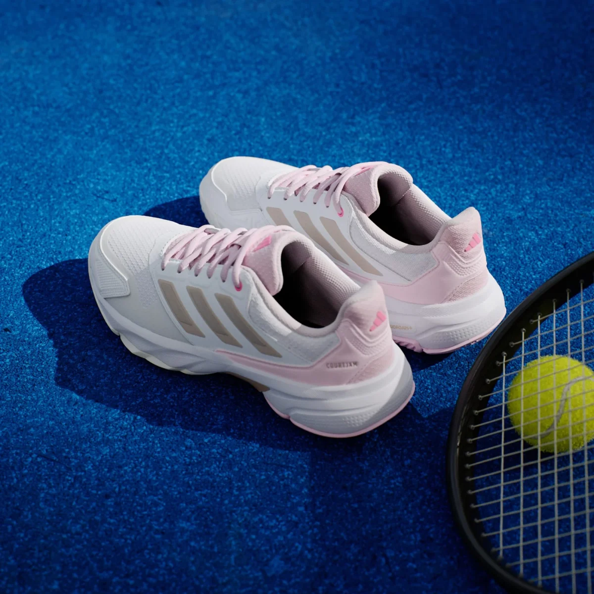SAPATILHAS PADEL SENHORA ADIDAS COURTJAM CONTROL 3 Branco e Rosa - Image 6