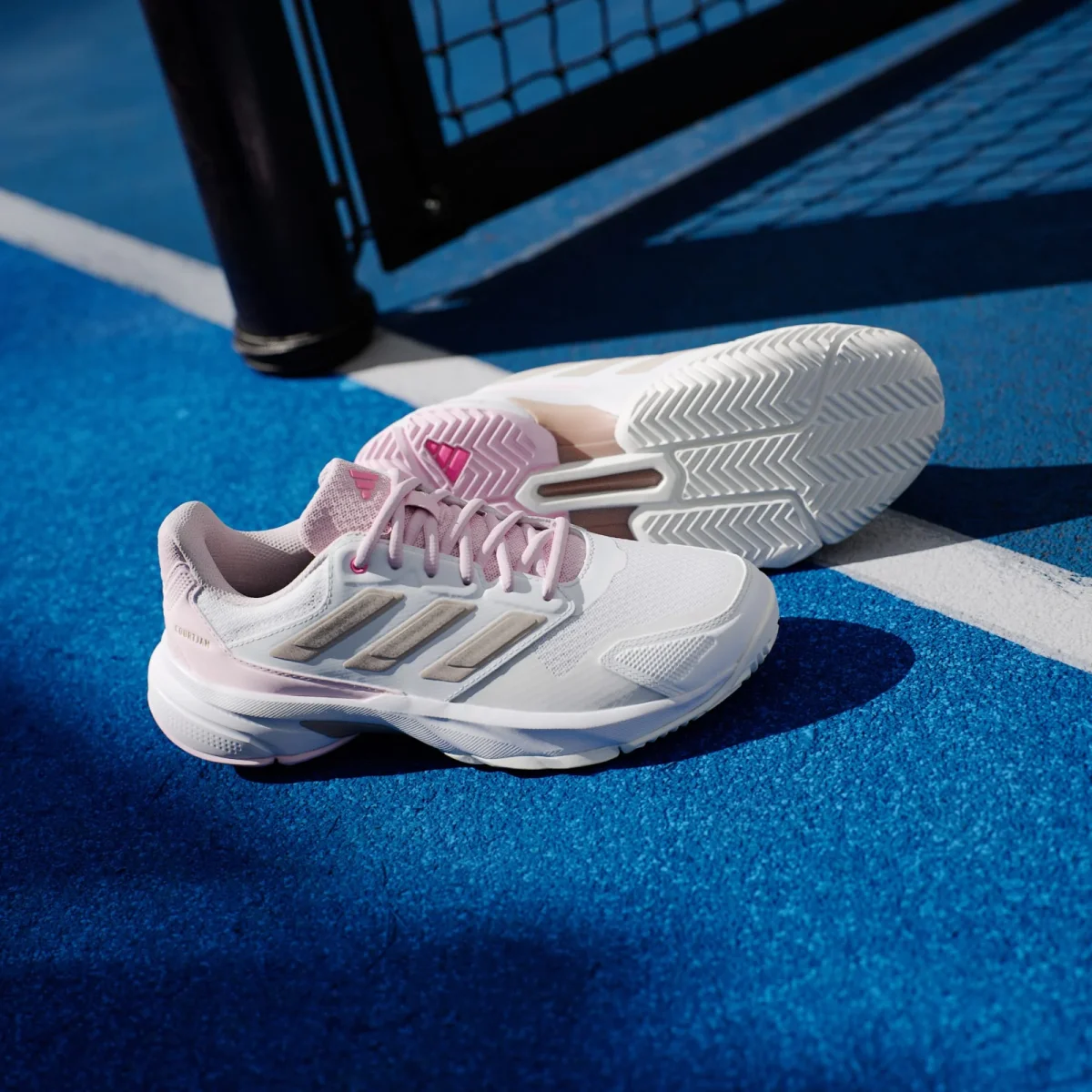 SAPATILHAS PADEL SENHORA ADIDAS COURTJAM CONTROL 3 Branco e Rosa - Image 8