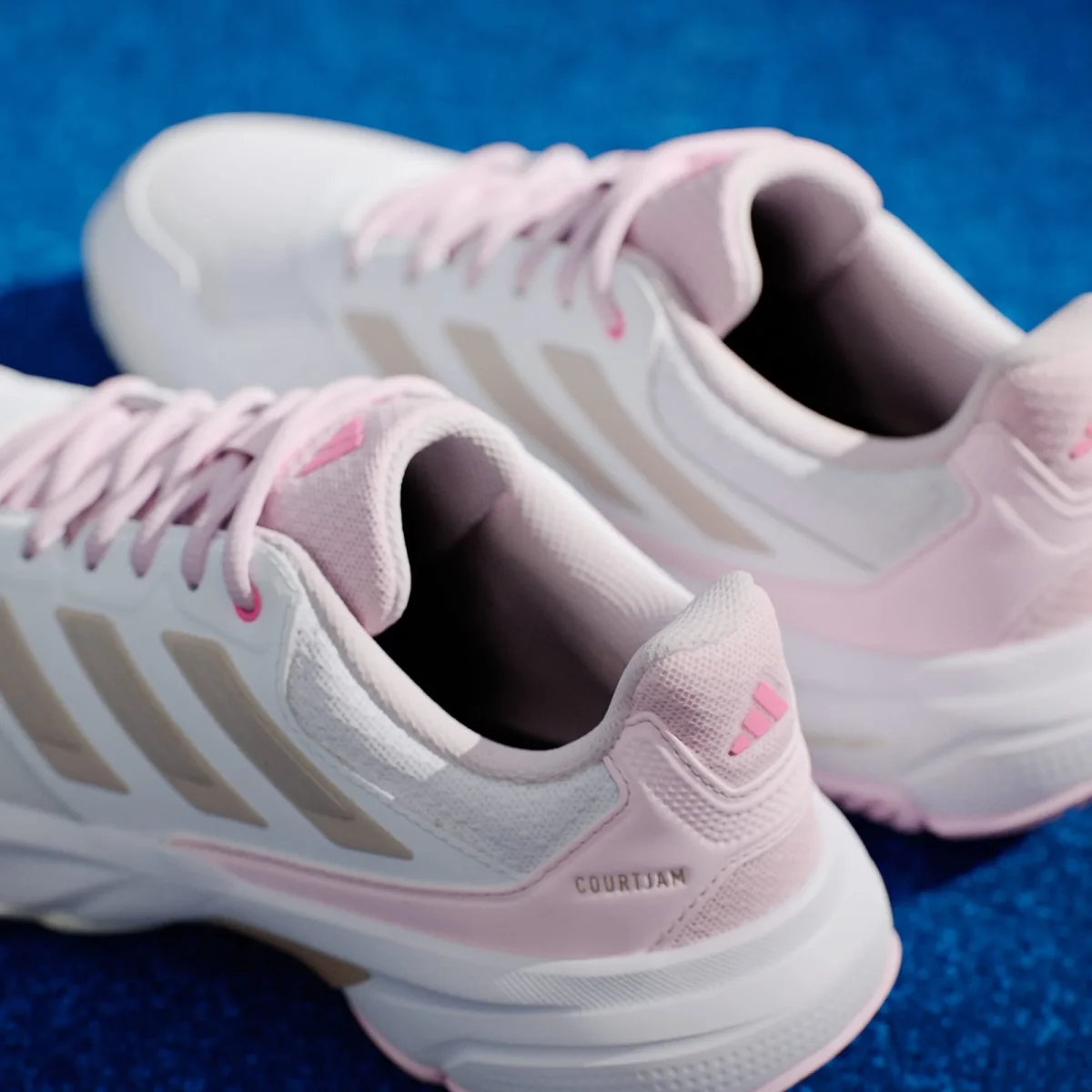 SAPATILHAS PADEL SENHORA ADIDAS COURTJAM CONTROL 3 Branco e Rosa - Image 9