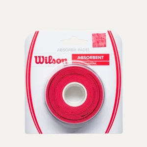 Overgrip Wilson AbsorbX para Padel Pack 3 Vermelho