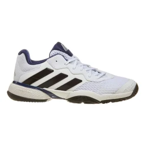 Sapatilhas de Ténis Junior Adidas Barricade All Court - Branco/Azul Escuro