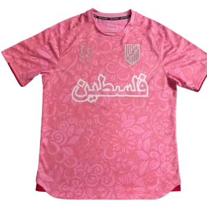 FC Palestina X Farrah Azam Collab shirt Palestine Pink kit