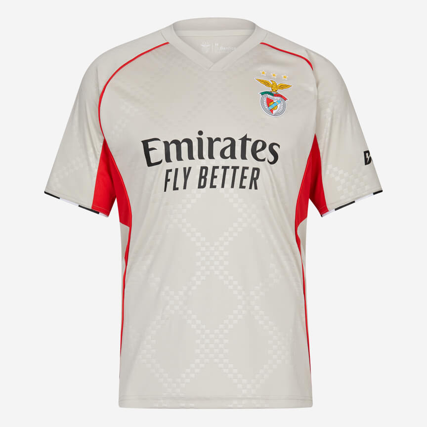Réplica Camisola Alternativa Bege SL Benfica 2025-2026 - Image 2