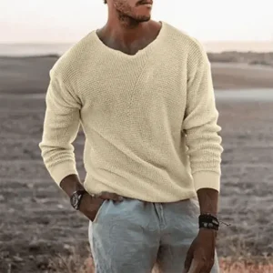 Sweater Men Warm Long-Sleeved Classic Knit Pullover