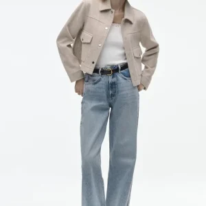 Women's Cropped Jacket — Fitted Classic Collar Flap Pockets