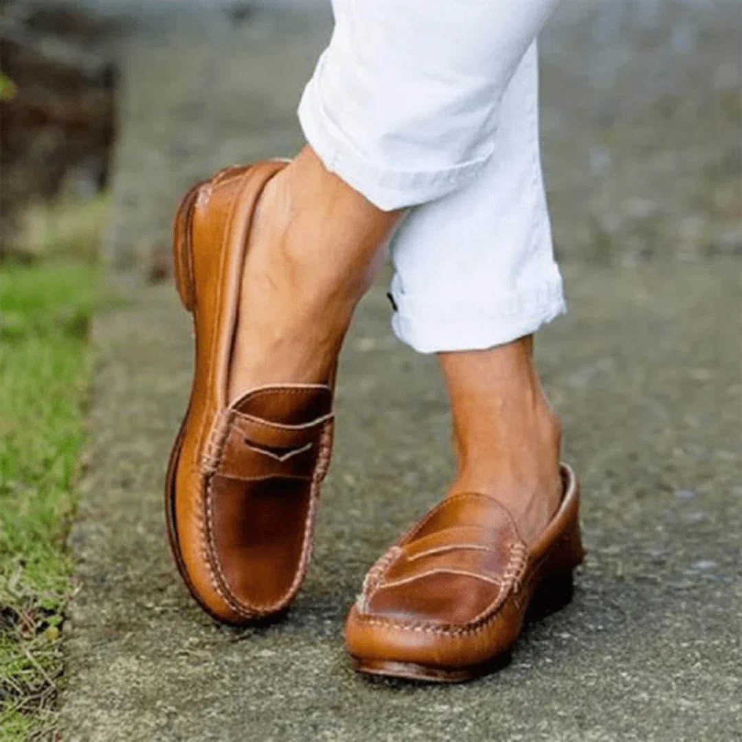 Women's Shoes — Slip-On Flat Sole Closed Low Profile Design - Image 2